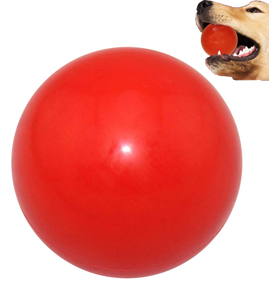 Balle Sunglow durable pour chien résistant aux mâchoires fortes et prolonge les sessions de jeu.