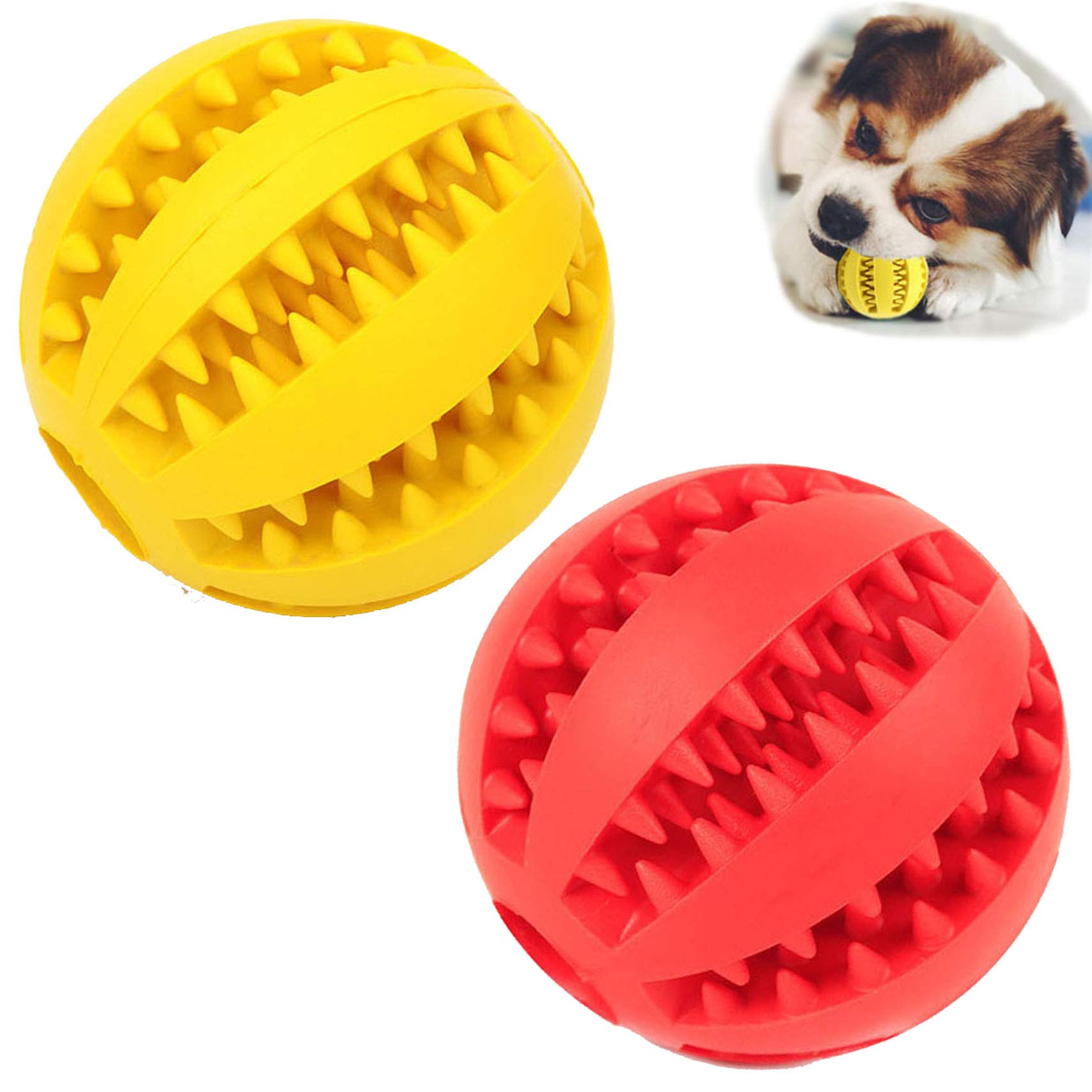 Sunglow Balle-Jouet Chien dentition non toxique — nettoie les dents pendant le jeu.