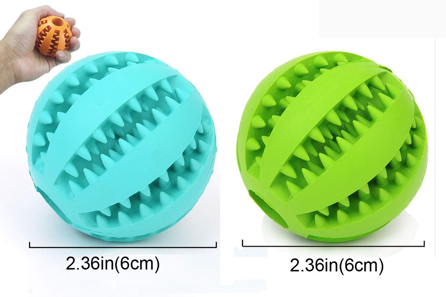 Sunglow balle jouet dentition résistante à la morsure pour chien, idéal pour le mordillement