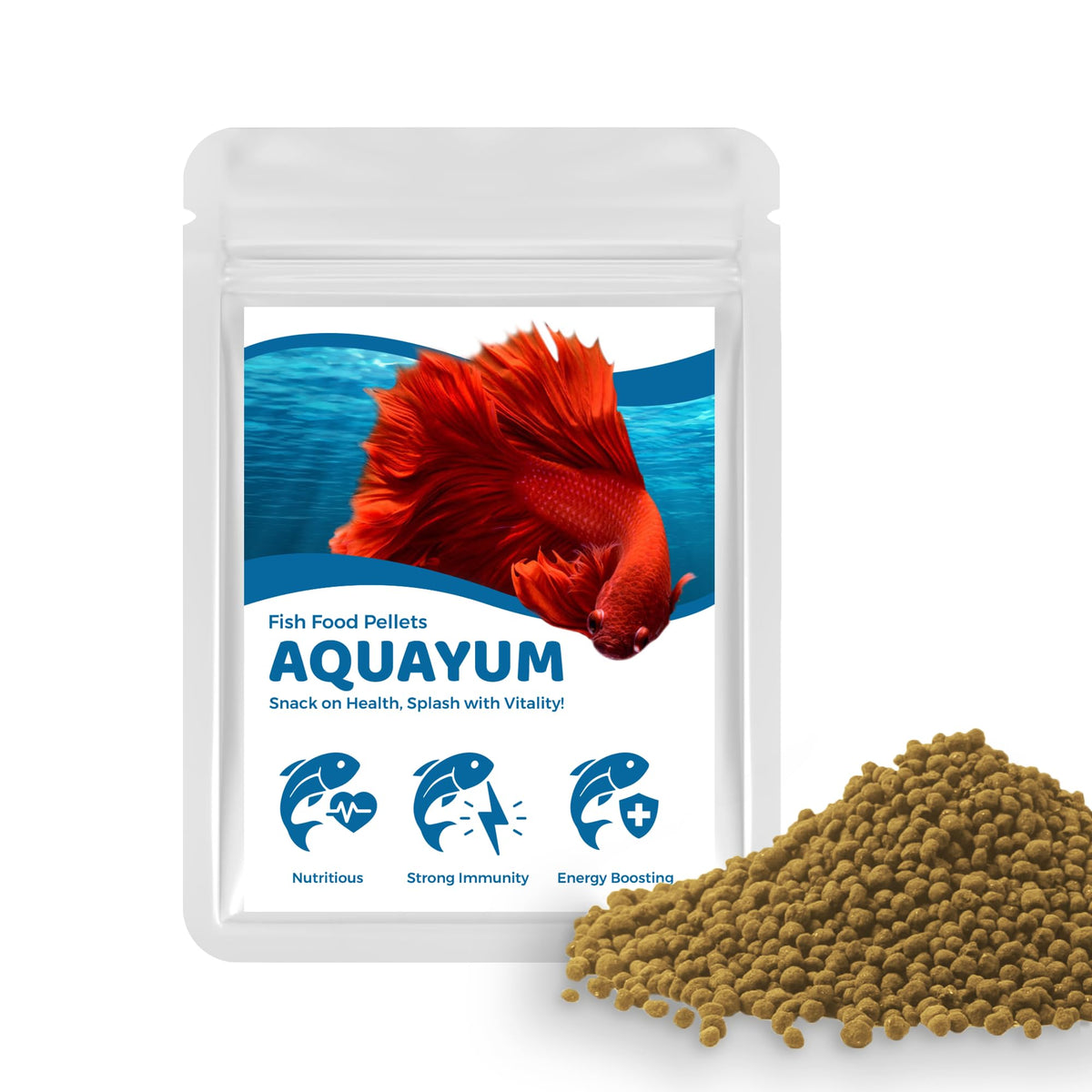 SunGrow Betta granulés flottants 1 mm pour énergie durable des poissons.