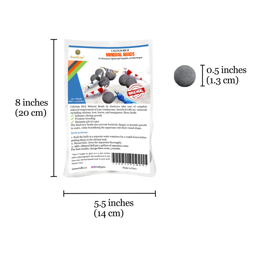 SunGrow boules crevettes idéal pour aquariums jusqu’à 9,5 litres