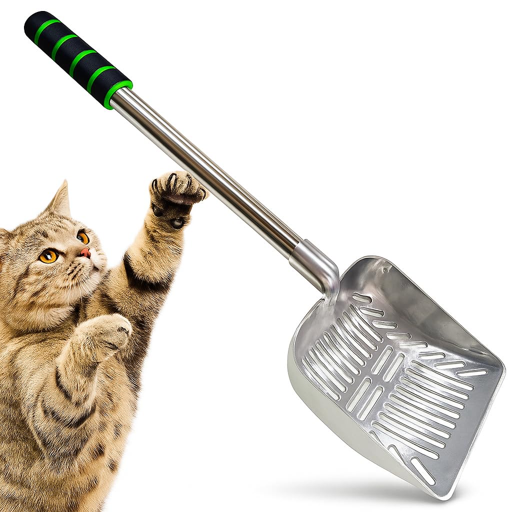 SunGrow pelle à litière pour chat avec anse longue, manipulation facile.