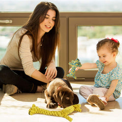 SunGrow lot de deux jouets corde coton, idéal pour fetch et tir à la corde.