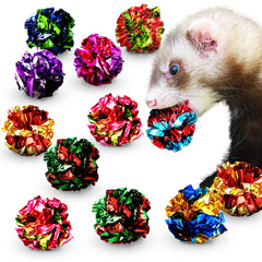 SunGrow Boule Mylar rouge, son crissant, stimule le jeu actif du furet.