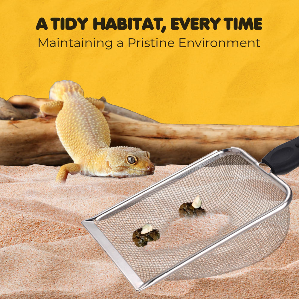 SunGrow inox durable: scoop Reptile, outil robuste pour substrat.