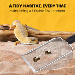 SunGrow inox durable: scoop Reptile, outil robuste pour substrat.