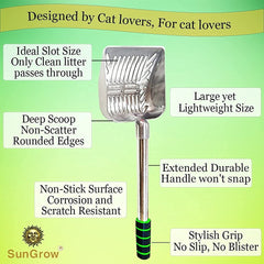 SunGrow fentes étroites laissent passer la litière propre.