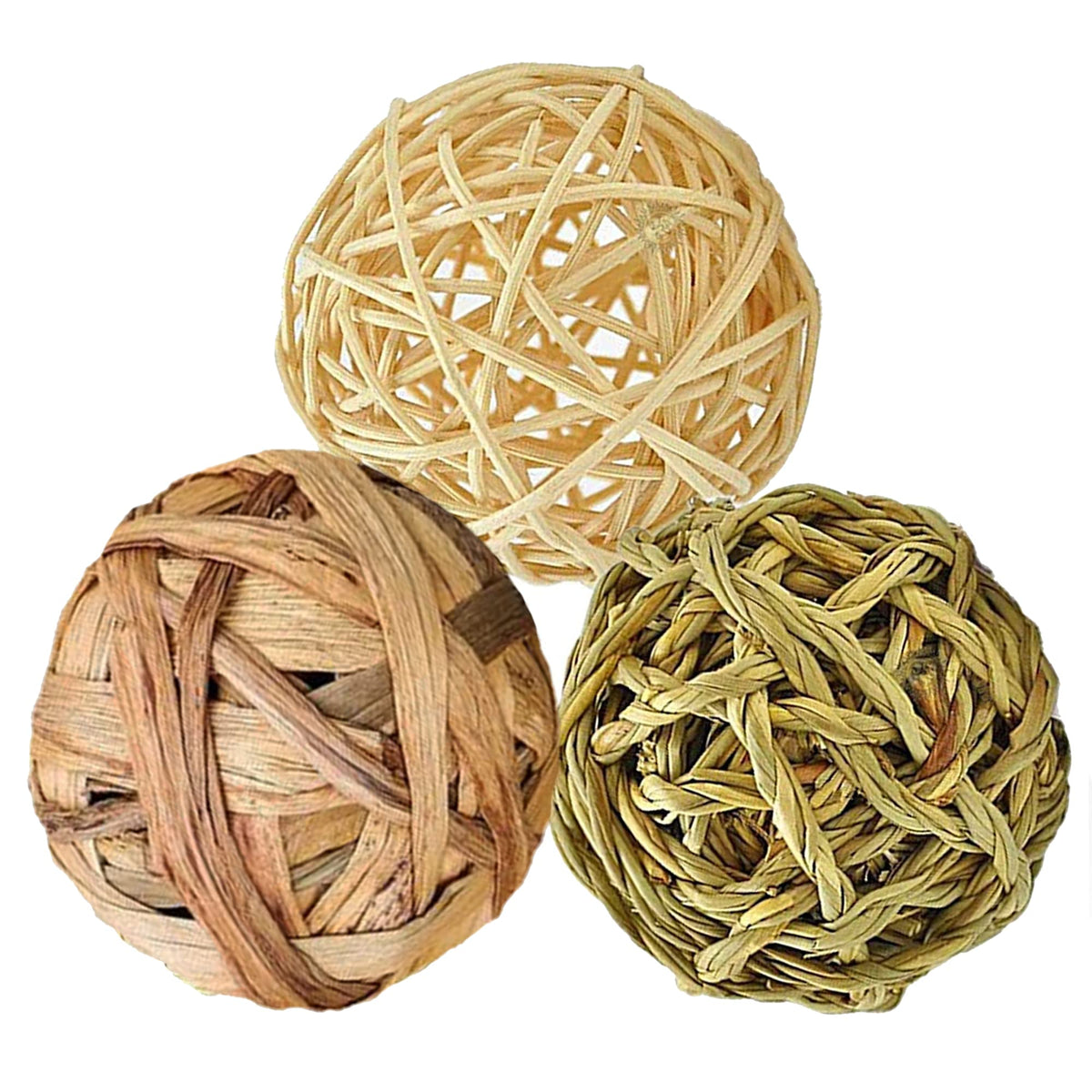 SunGrow balle croquage pack 3 stimulation du jeu et du mâchage chez petits animaux