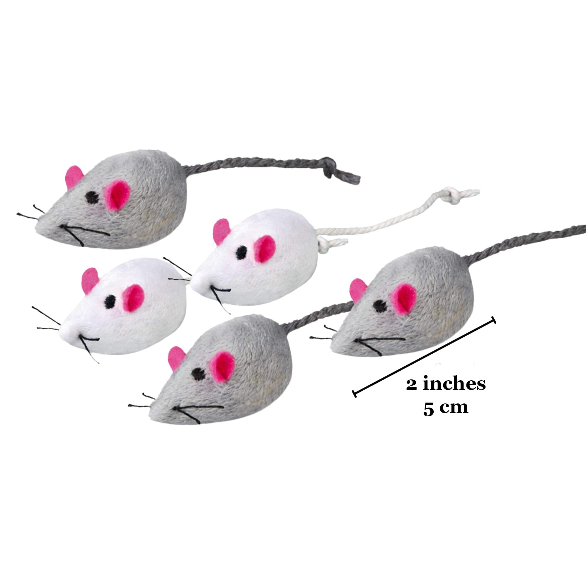 SunGrow souris herbe à chat recyclée, jouet sûr et réconfortant pour votre chat.