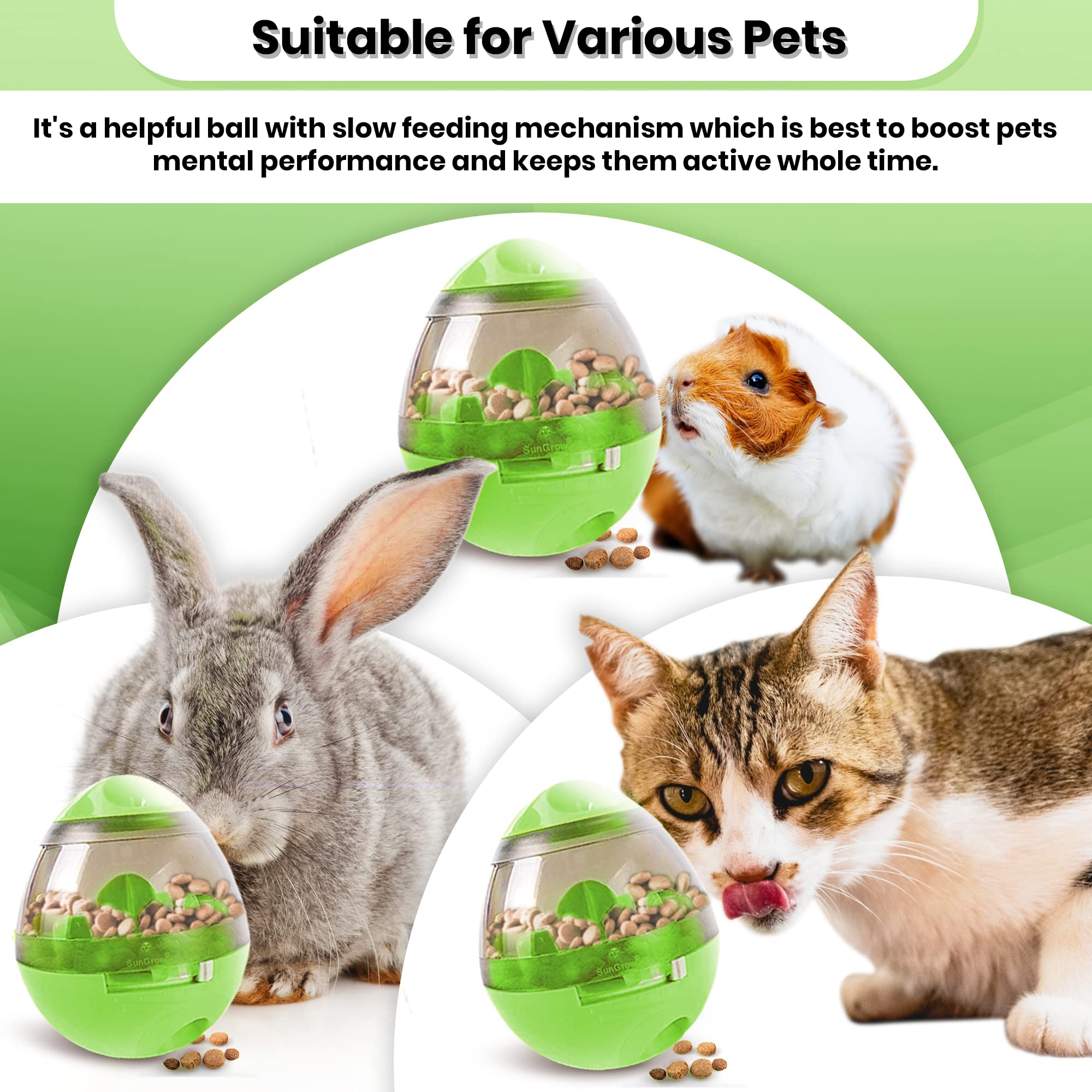 SunGrow stimulation mentale pet: jouet offrant une stimulation cognitive durable.