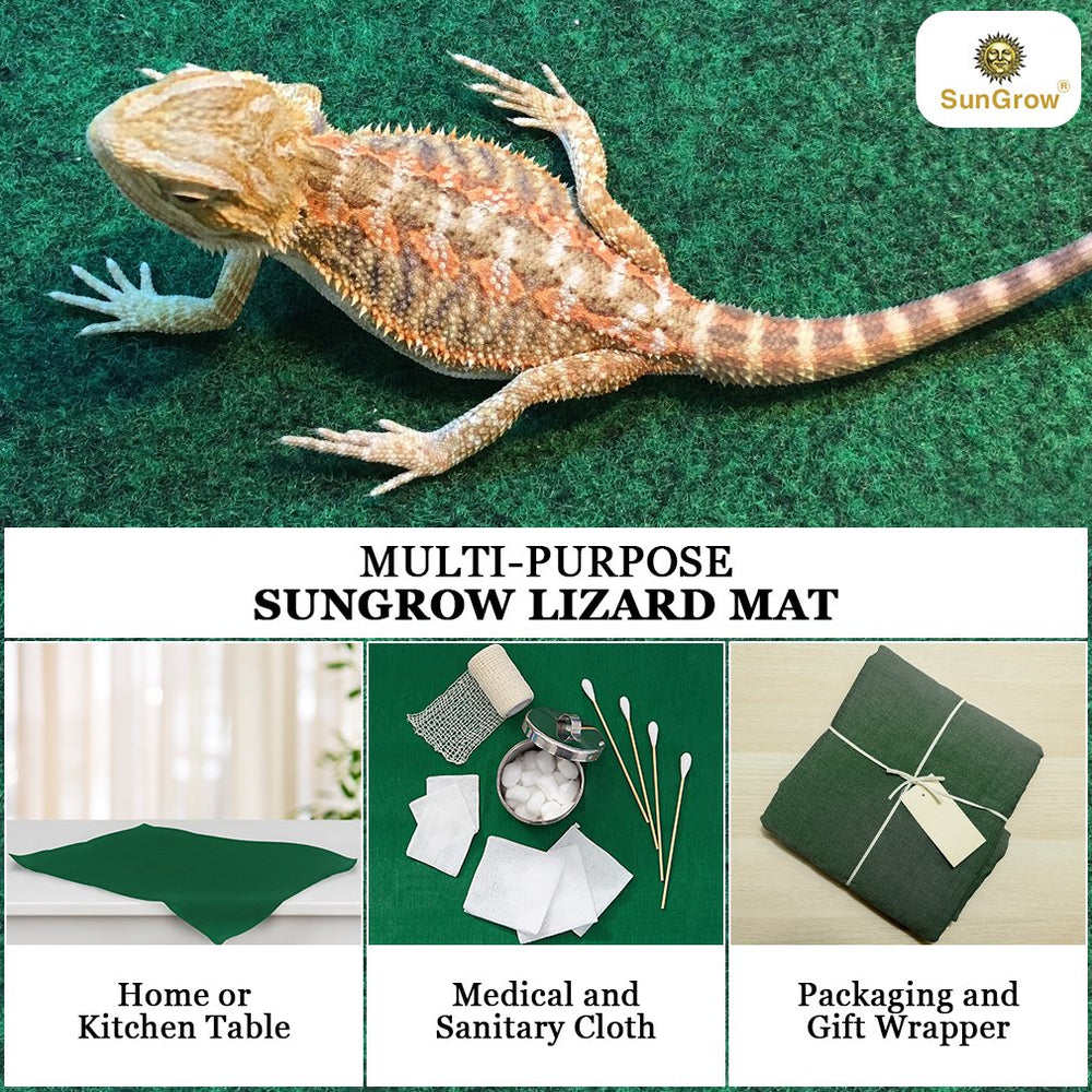 SunGrow Tapis terrarium à couper – ajustement facile à la taille du terrarium.
