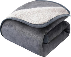 Sunheir: couverture imperméable sherpa recto-verso pour canapé et lit