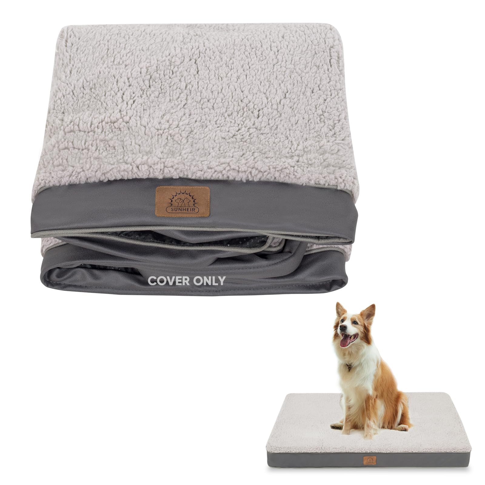 Sunheir housse de lit chien plush doux pour le confort.