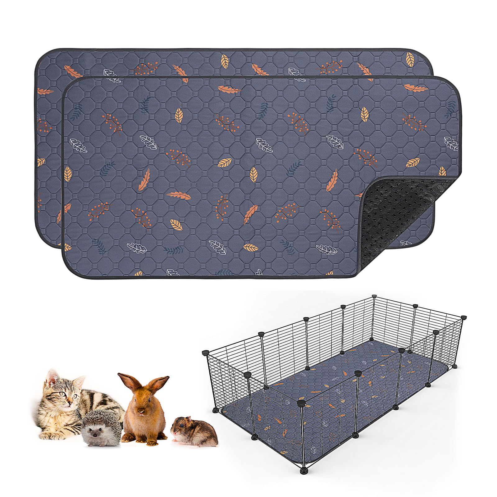 Sunheir tapis lavables pour cochon d'Inde – absorbant et réutilisable pour cage.