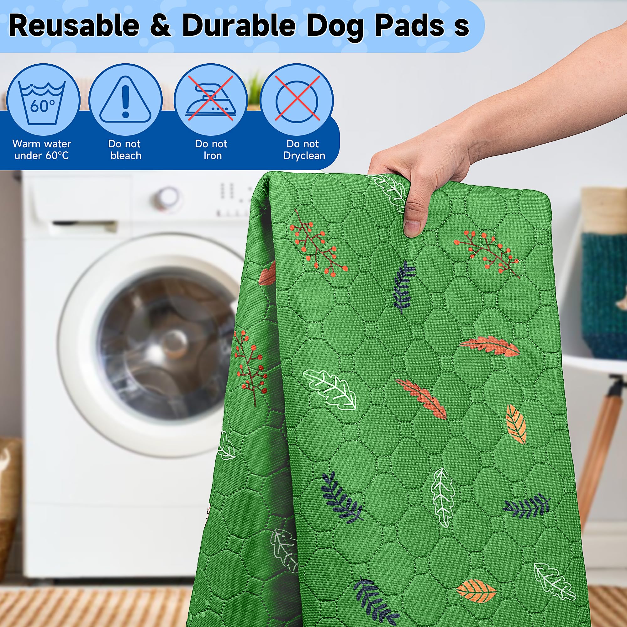 Sunheir tapis-potty chien pour crate anti-fuite et nettoyage facile