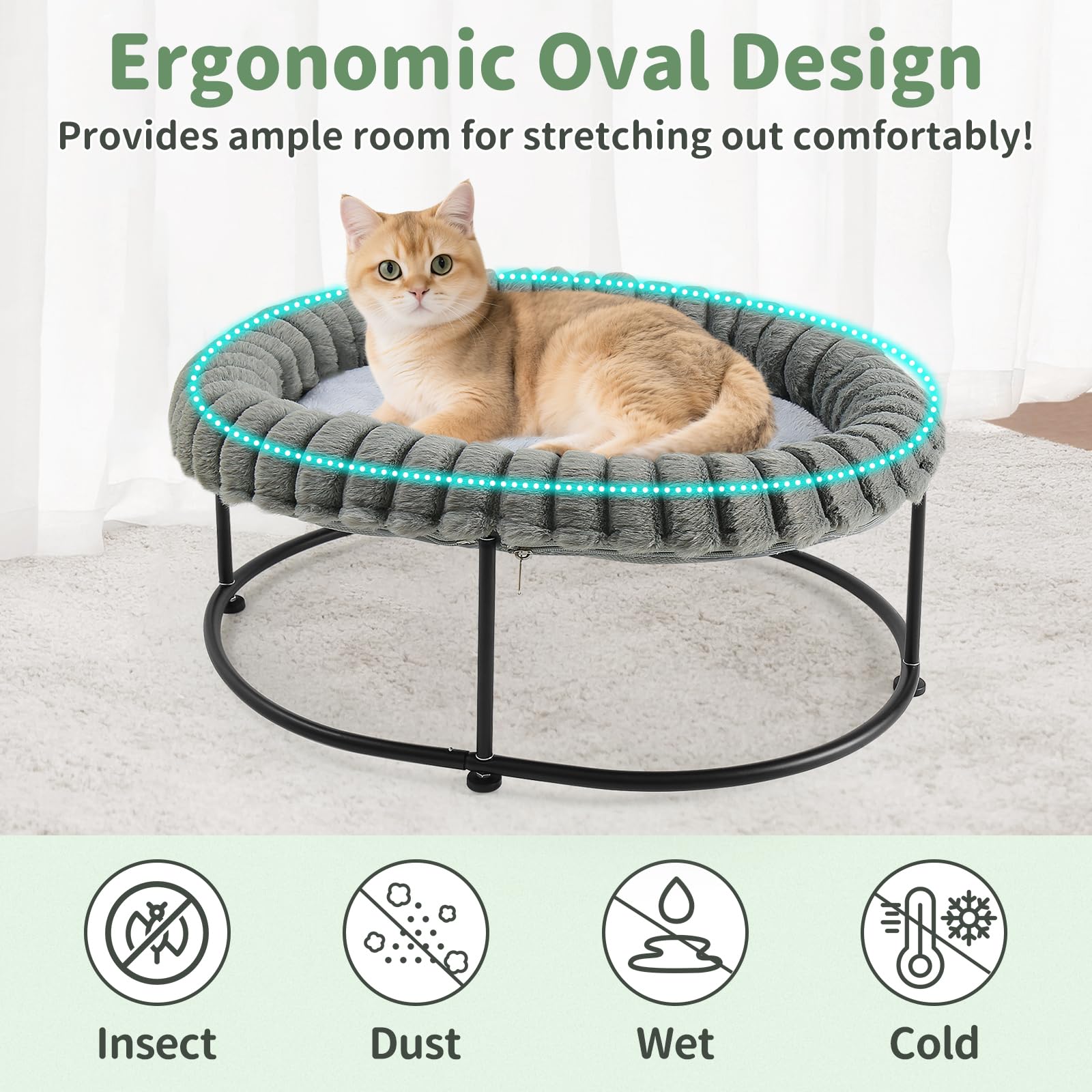 Sunhoo nid ergonomique, détail coussin doux et soutien de la tête.