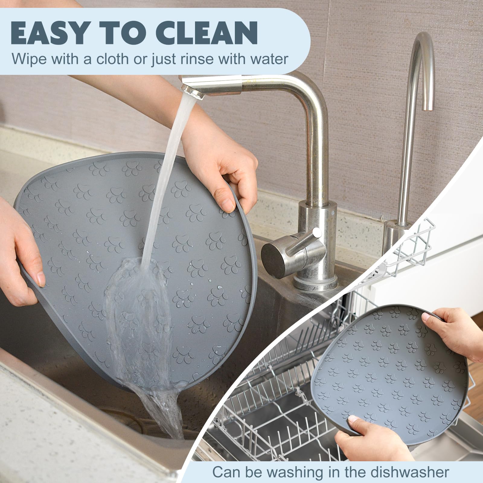 SUNLAND tapis lave-vaisselle compatible, nettoyage rapide après les repas.