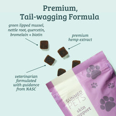 Chien dégustant Sunmed – ingestion facile des friandises