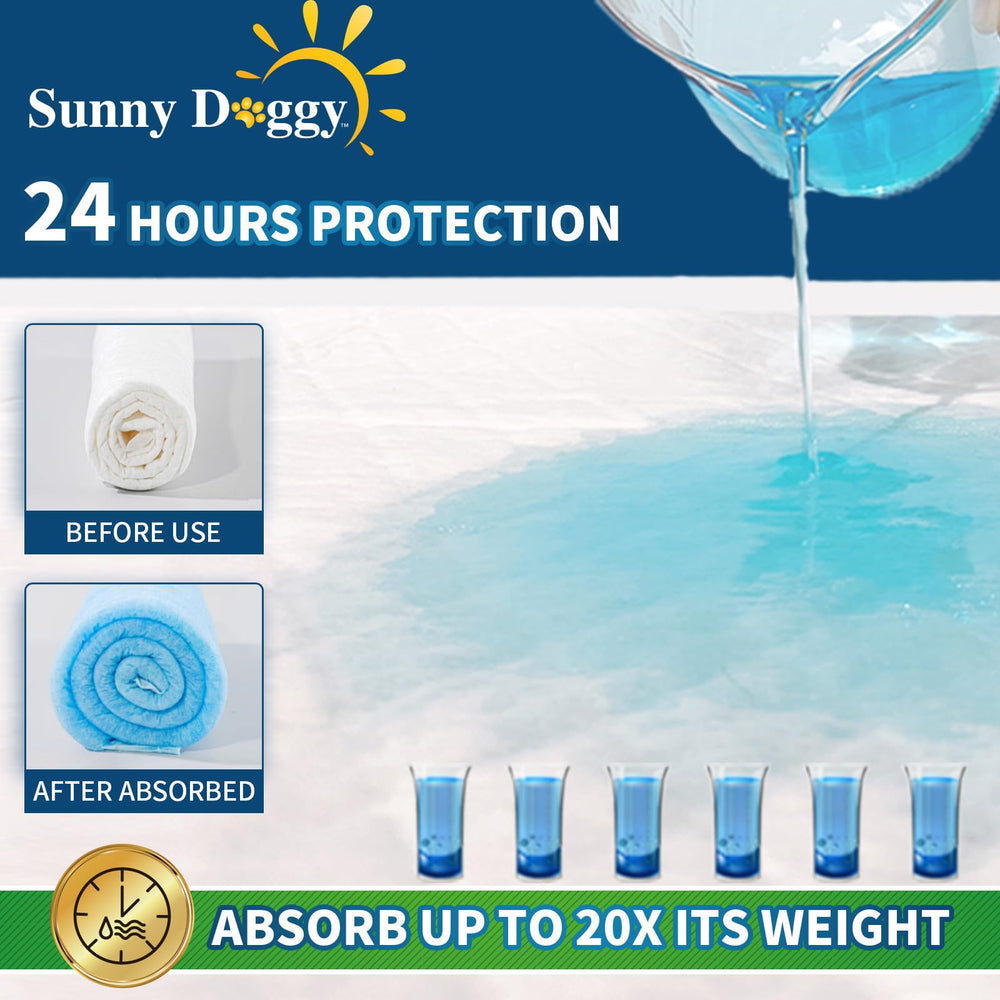 Sunny Doggy pads film-anti-fuite protège sols et meubles pendant l'utilisation.
