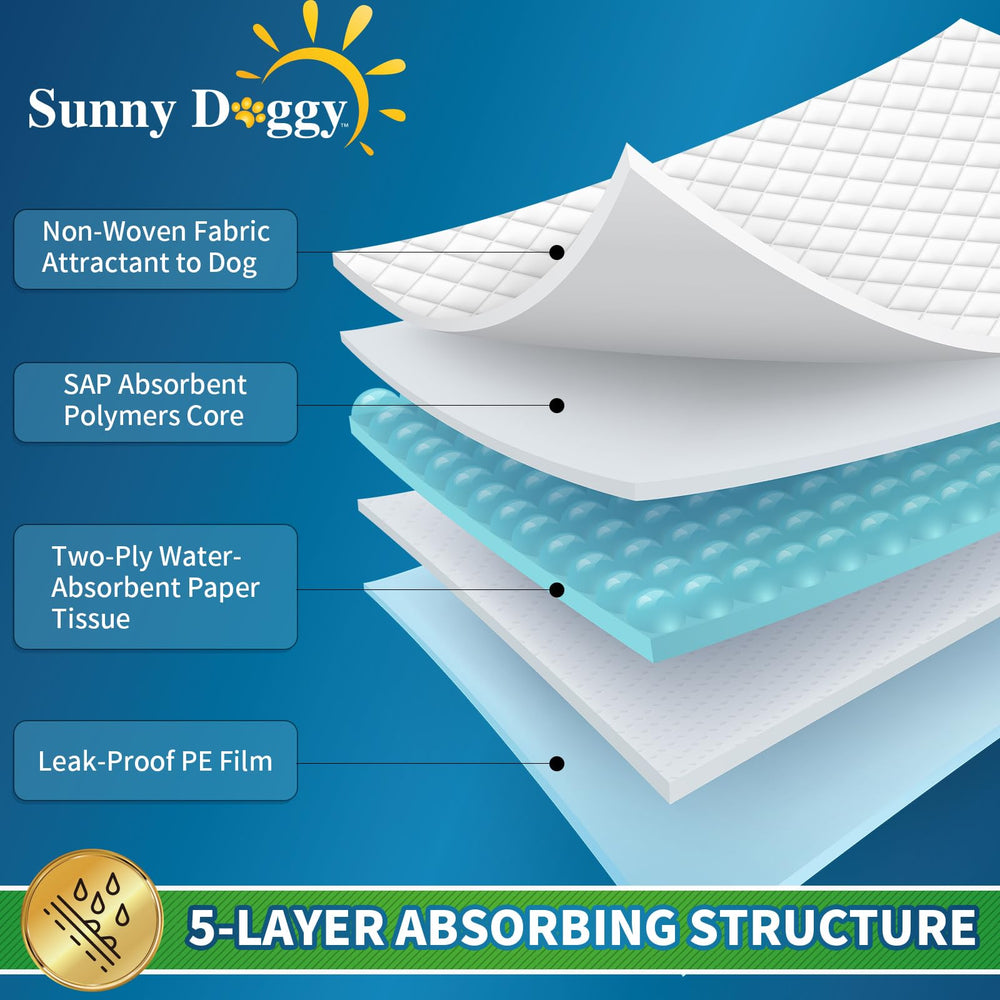 Sunny Doggy tapis-entraînement chien absorbant efficace pour retenir l'humidité et prévenir les débordements