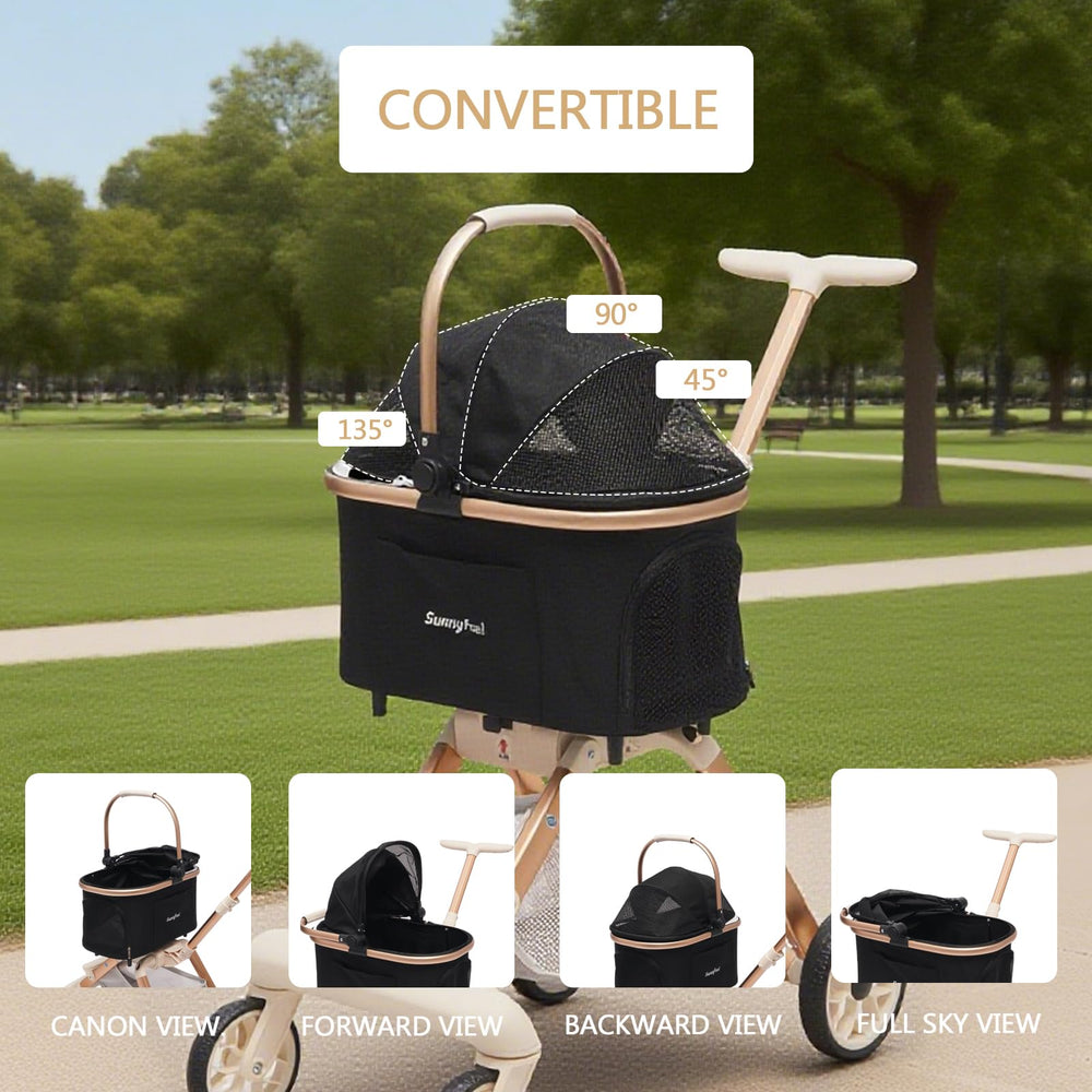 Sunnyfeel poussette animal - poches latérales accessibles pour les essentiels.