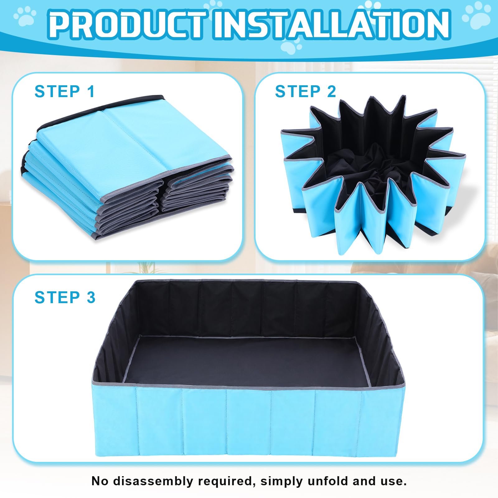 Sunnymove barrière pour chien, pliable et facile à monter