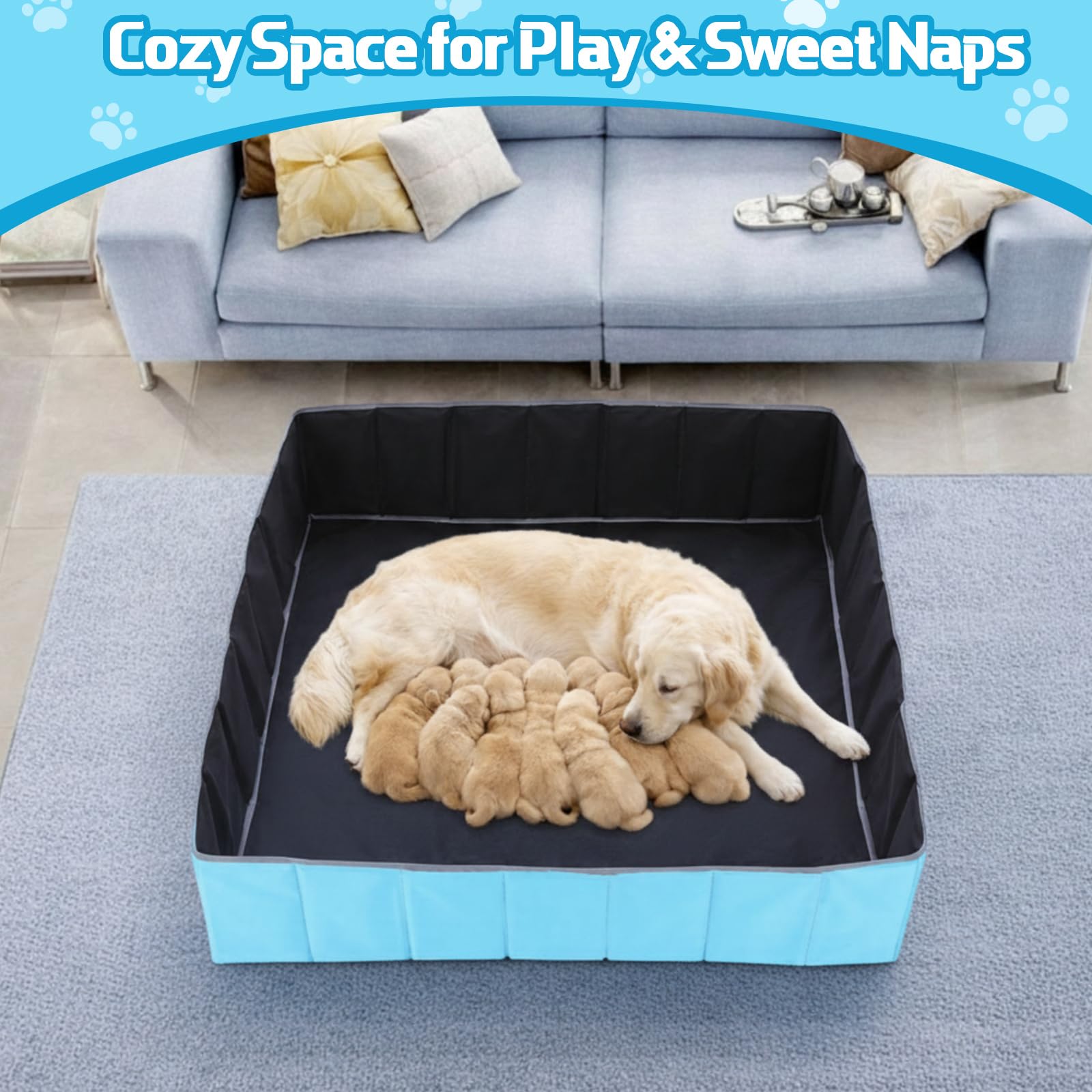 Sunnymove ensemble mise bas et jeux pour chiots, solution durable