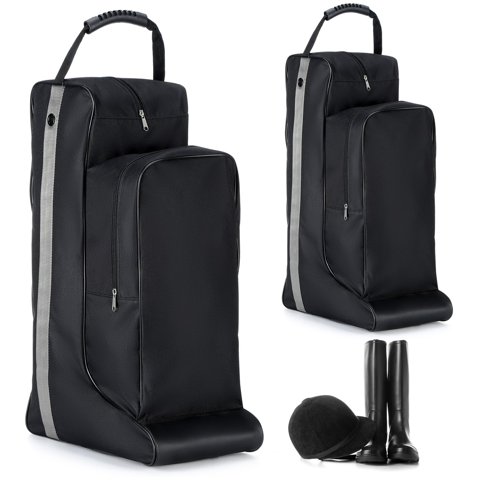 Sunnymove sac bottes équestres noir avec grand compartiment et protection
