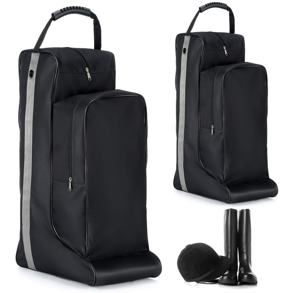 Sunnymove sac bottes équestres noir avec grand compartiment et protection