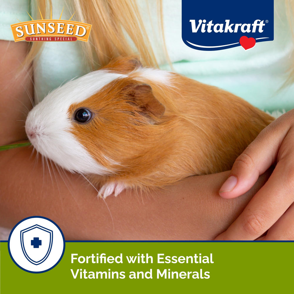 Sunseed Vita Prima cobaye dégustant un repas varié et équilibré.