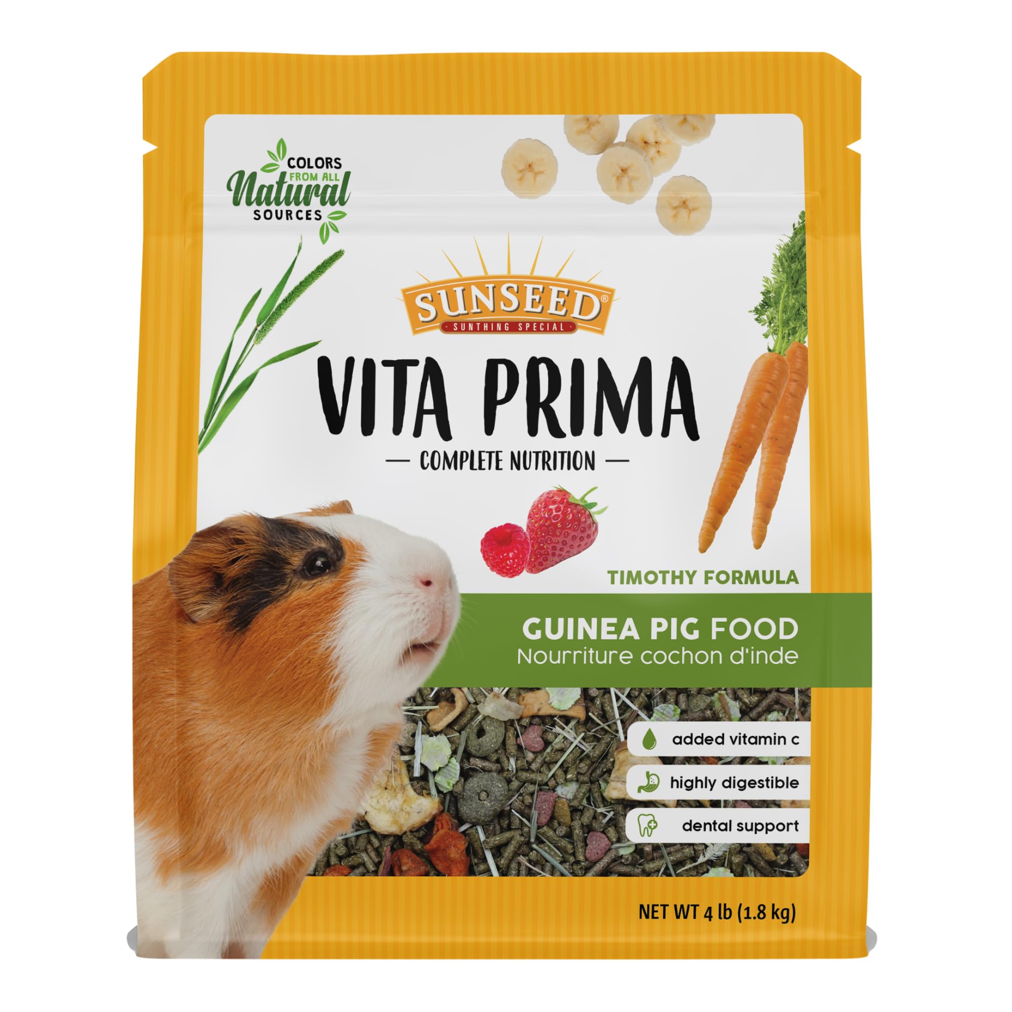 Sunseed Vita Prima cobaye – emballage pratique pour l alimentation quotidienne.
