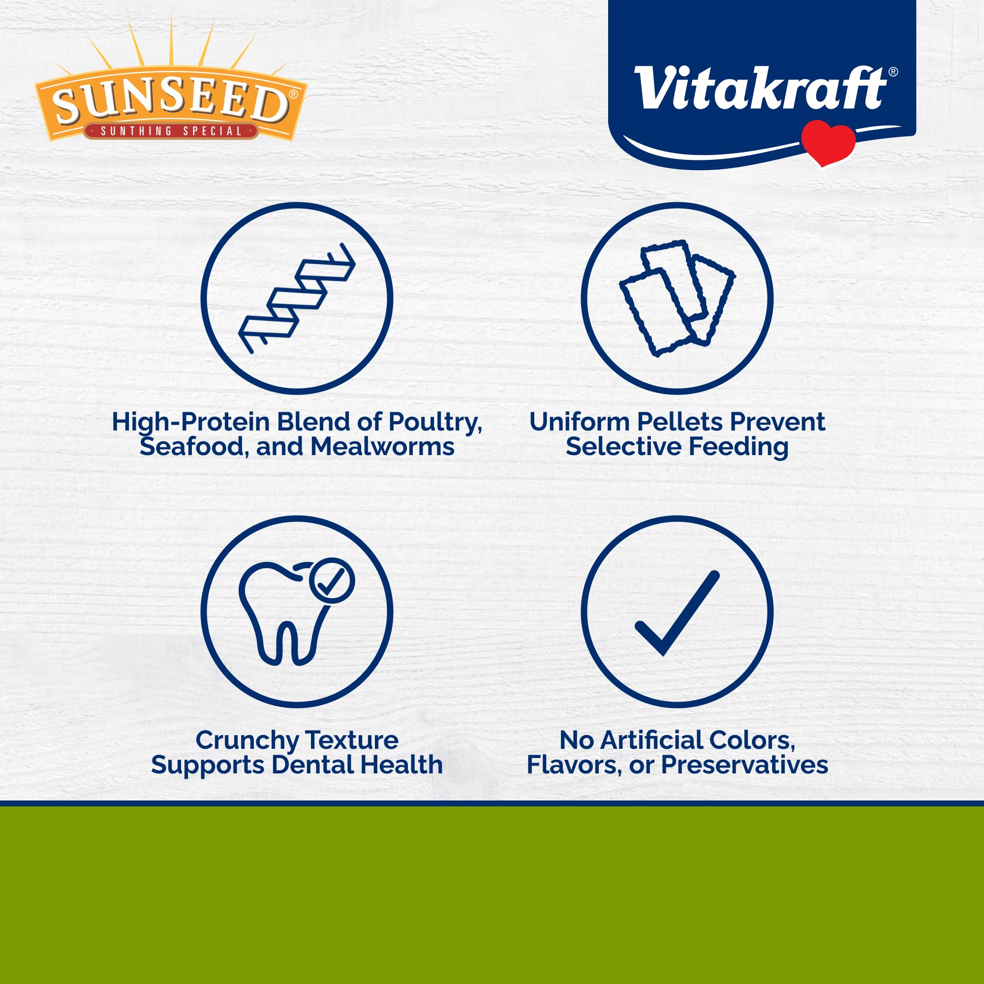 Sunseed Vita Prima granulés uniformes: nutrition homogène assurée