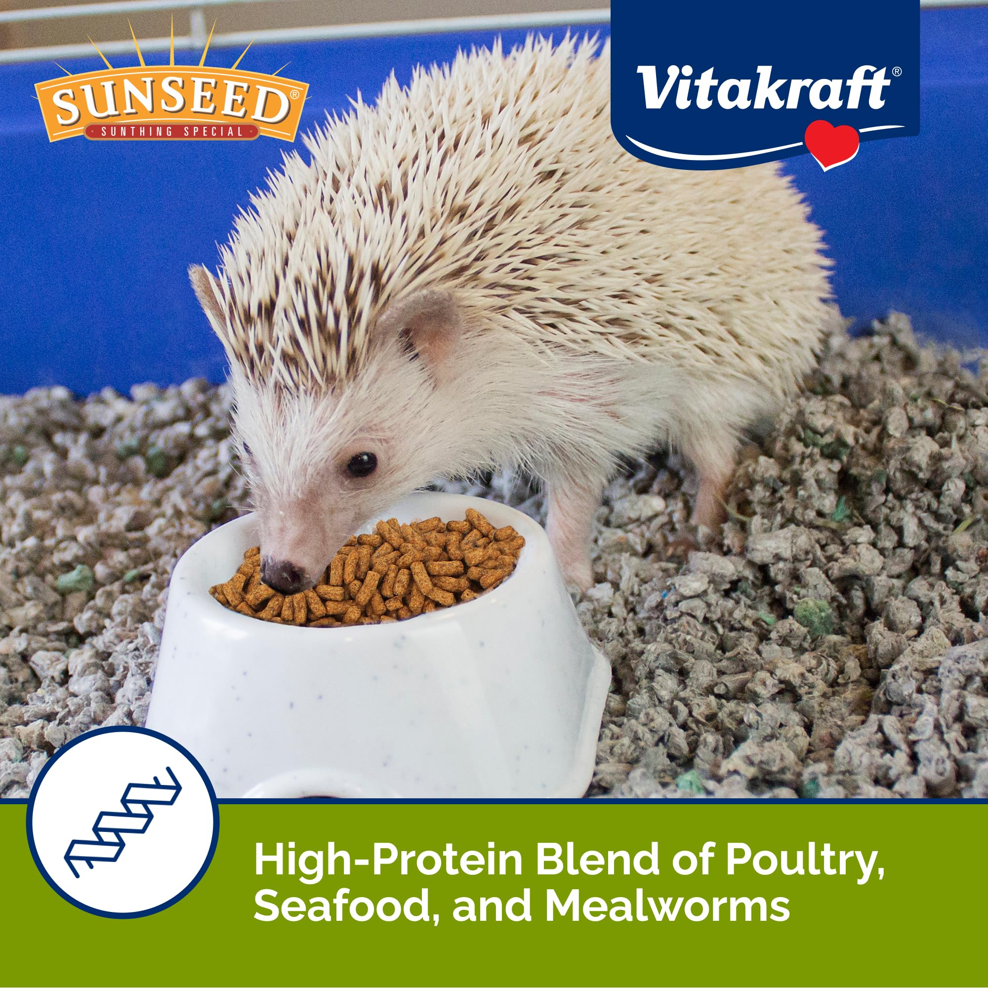 Sunseed Vita Prima hérisson poulet et fruits de mer: mélange protéiné apprécié