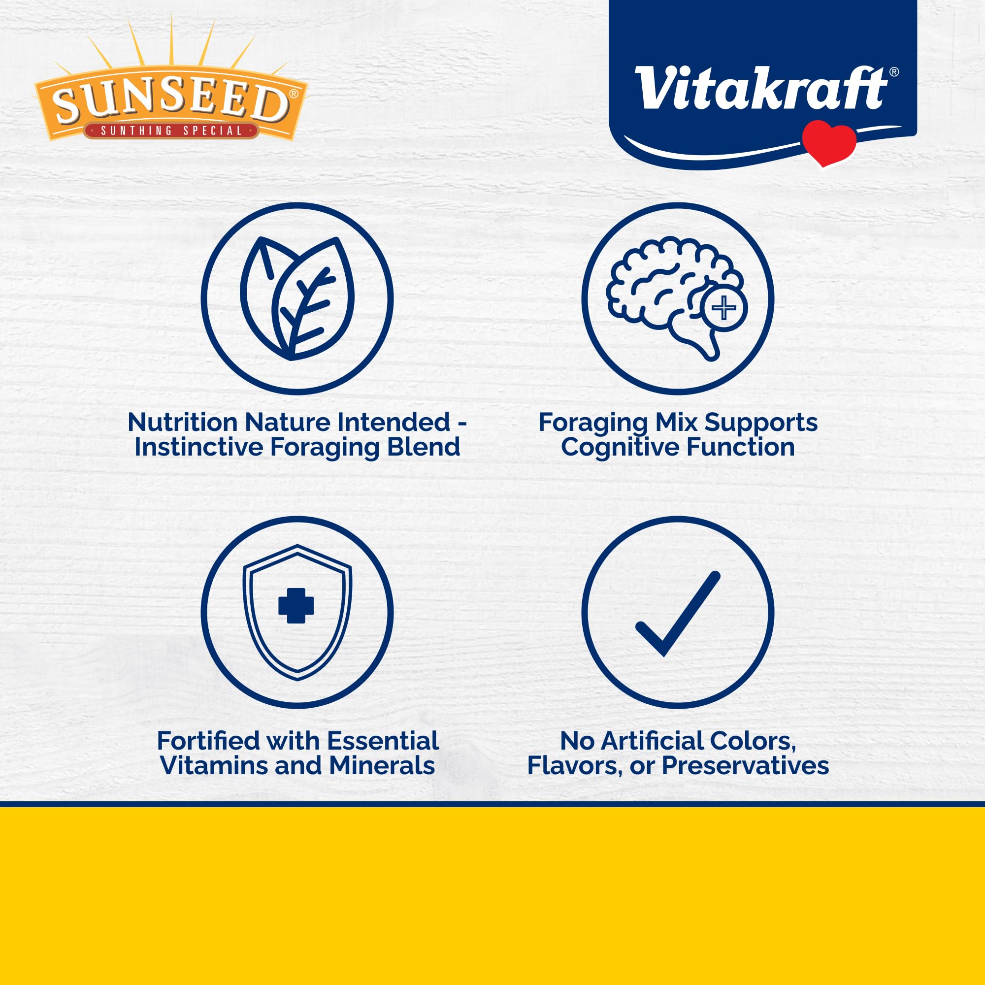 Sunseed Vita Prima Conure mélange-grains-fruits-legumes pour variété et plaisir.