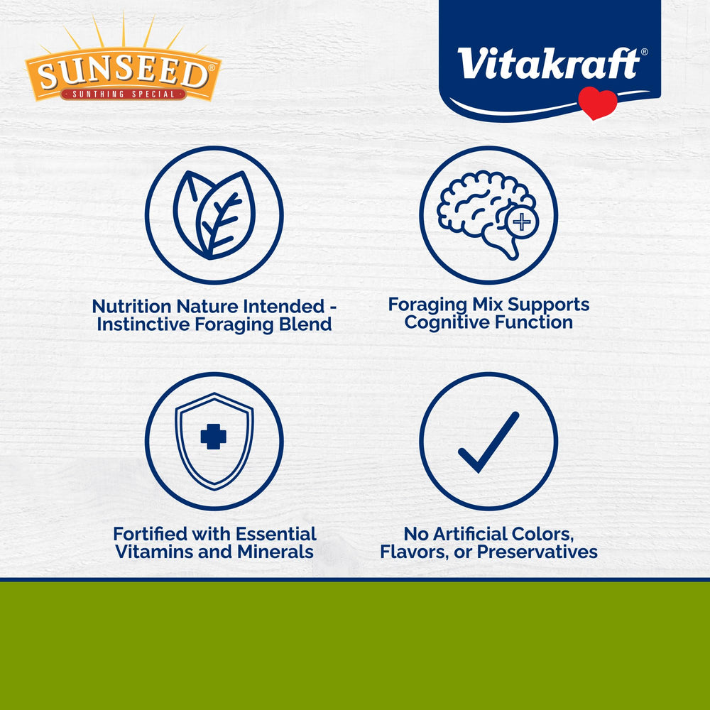 Sunseed Vita Prima melange-grains-seeds, texture variée qui stimule l'appétit au repas.