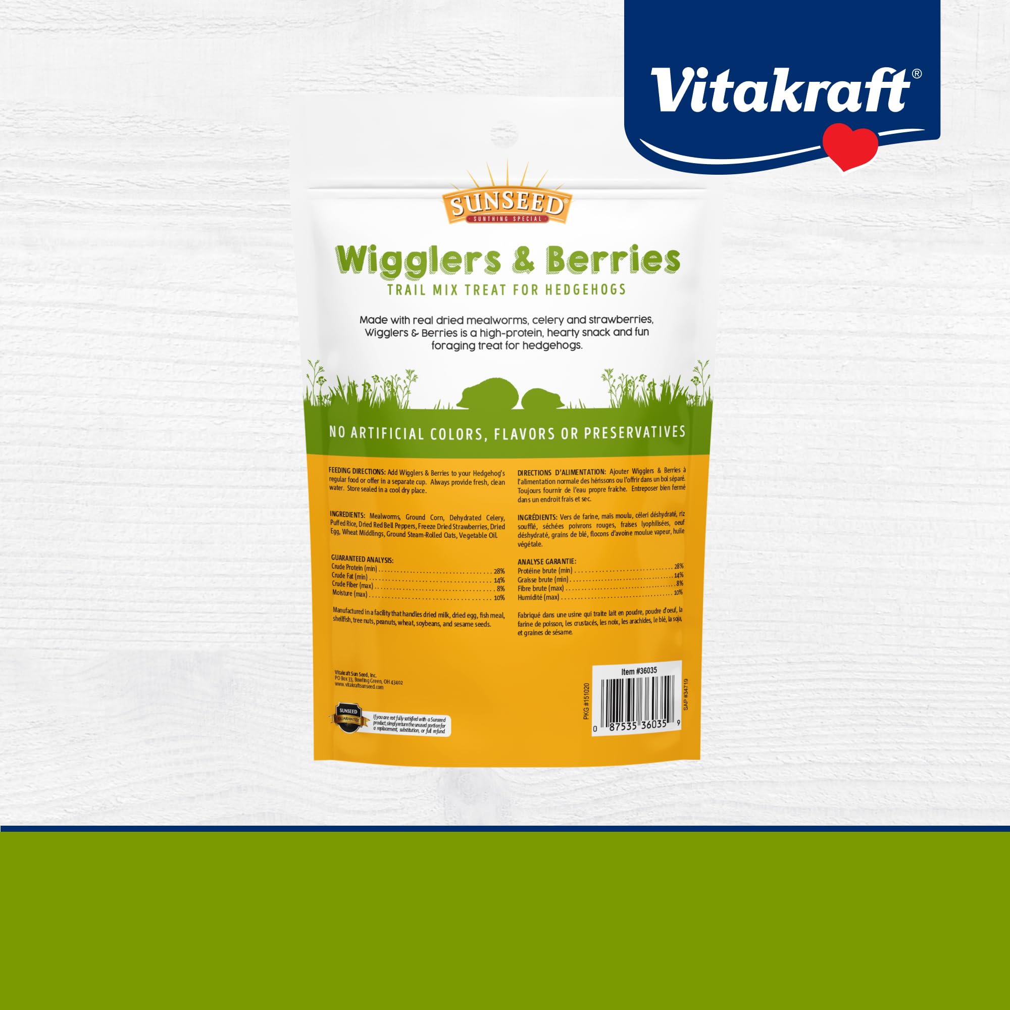 Baies et fruits Sunseed Wigglers, arôme naturel