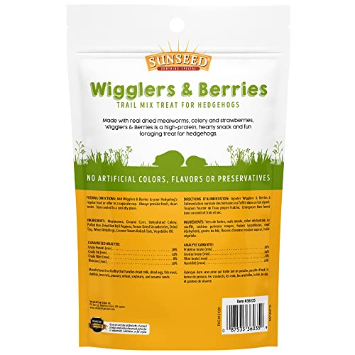 Larves sèches Sunseed Wigglers, protéine naturelle pour hérisson