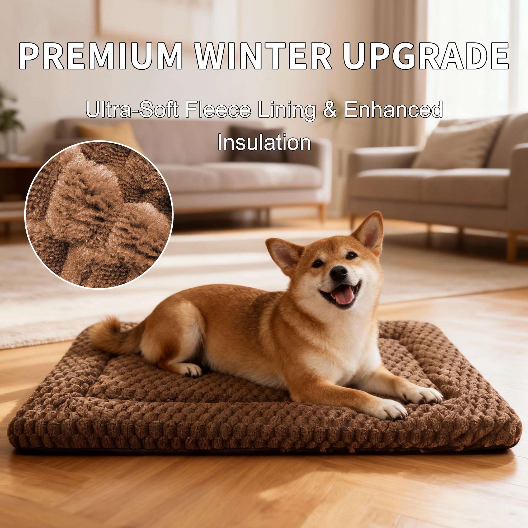 SUNSHE Dog Bed Mat s'adapte à la plupart des cages standard.