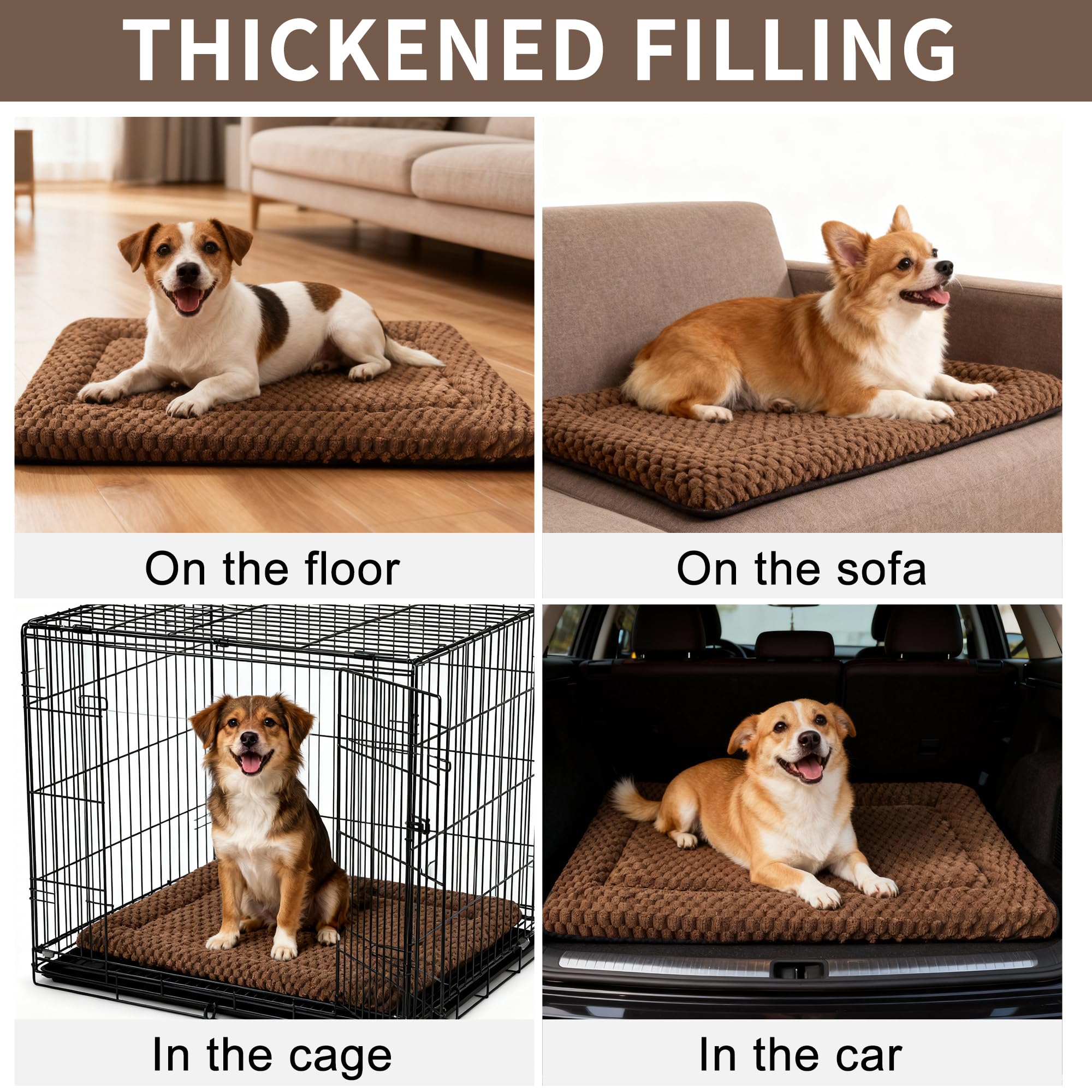 SUNSHE Dog Bed Mat tissu durable résistant aux lavages répétés.