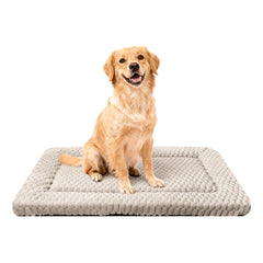 SUNSHE Tapis-lit chien face peluche, douceur et confort pour le repos.