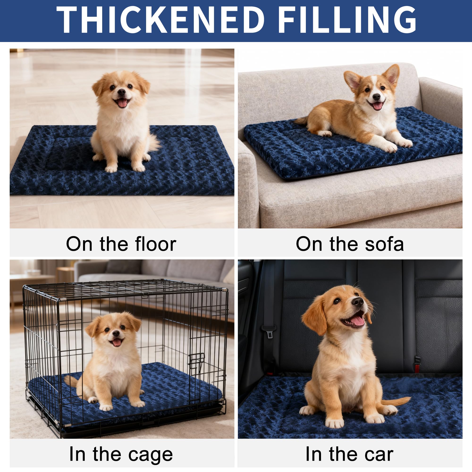 SUNSHE Tapis-lit chien lavable : entretien simple et hygiène facilitée.