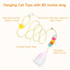 SUNSHINETOP porte chat jouet papillon, encourage exercice physique et curiosité.