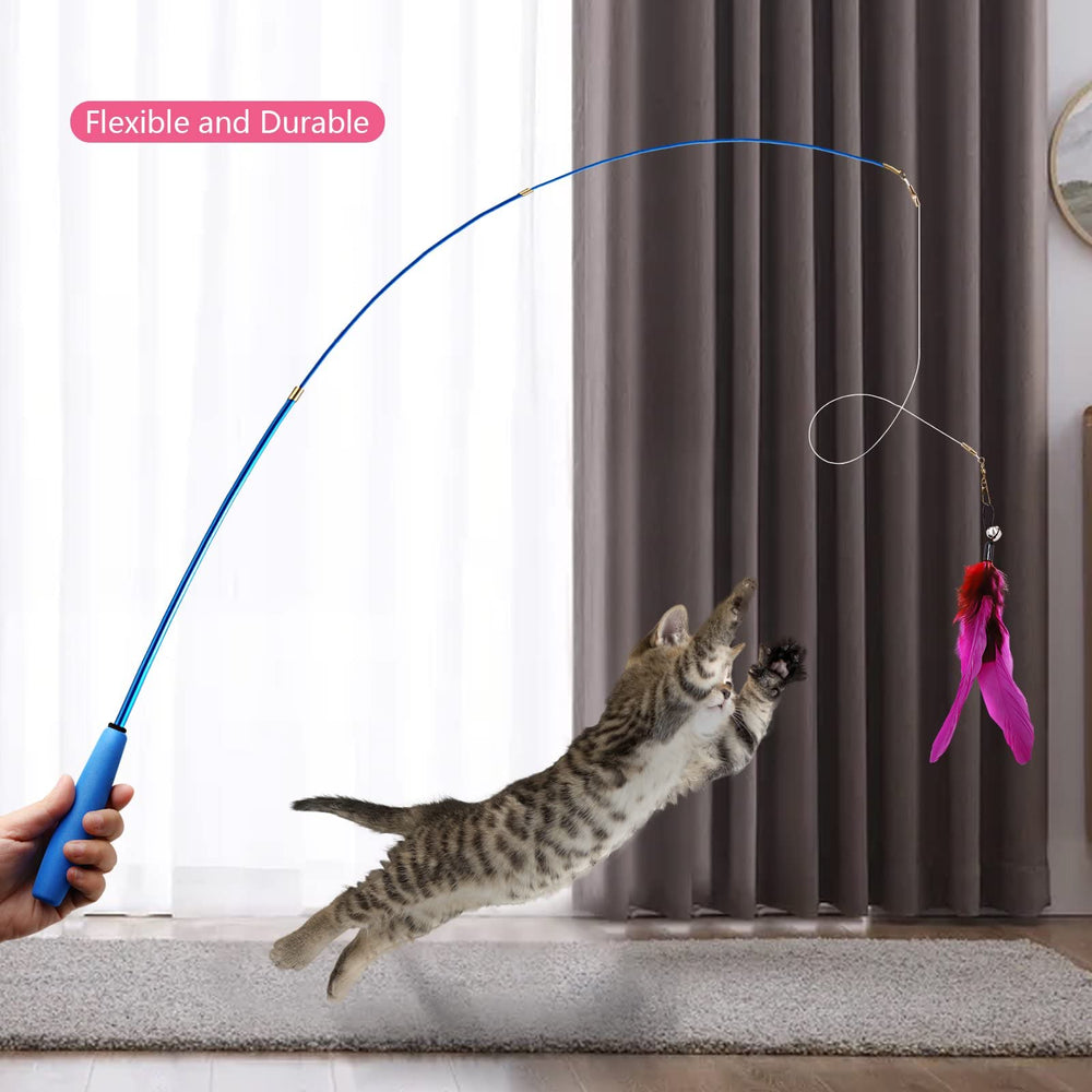 SUNSHINETOP ruban-arc-en-ciel-chat attire l'œil et encourage l'exercice ludique.