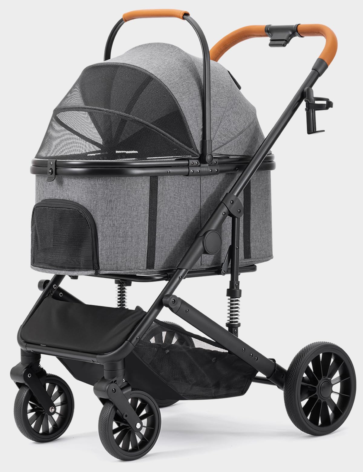 SUNTHX Poussette chien 4 roues pliable, facile à transporter lors de balades.