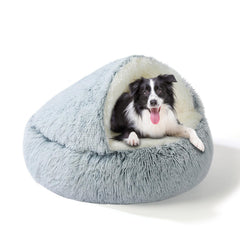 suoxu lit chien 2-en-1 avec cave et cadre en aluminium offrant soutien robuste.