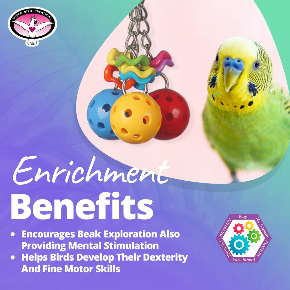 Super Bird Creations Jingleberries – enrichissement mental pour oiseaux de petite et moyenne taille