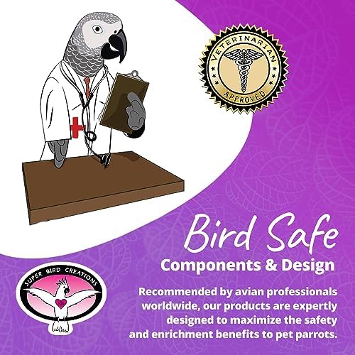 Super Bird Creations jouet-pied-oiseaux sécurité et matériaux sans métal.