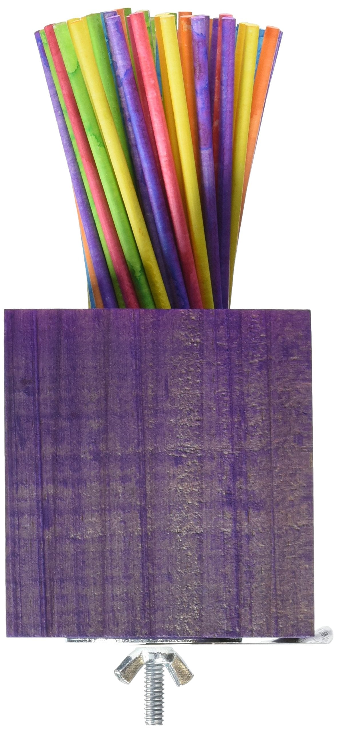 Super Bird Creations SB438 Paper Party pour grands oiseaux, batons sucette colorés pour stimulation et divertissement.