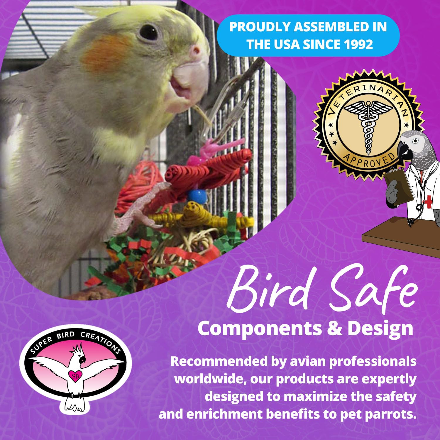 SB971 Noël Sécurité et composants – design sûr pour jouets d’oiseaux