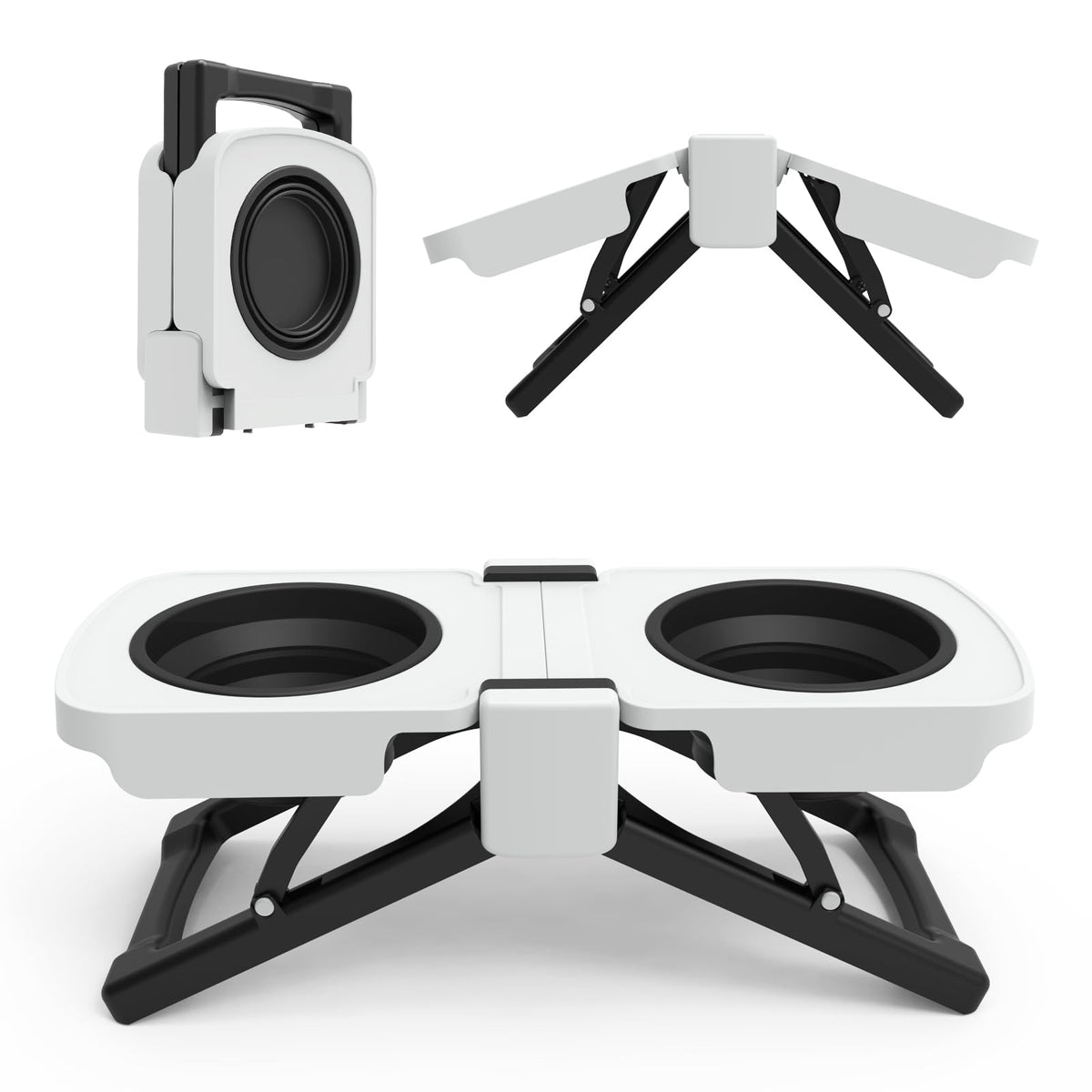 Super Design – bol chien élevé double pour repas et hydratation faciles.